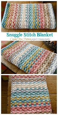 Snuggle Stitch Blanket Crochet Free Pattern - Stripy #Blanket; Free #Crochet; Patterns Crochet Baby Blanket Free Pattern, Confection Au Crochet, Crochet Blanket Designs, Crochet Afgans, Crochet Simple, Crochet Blanket Afghan, Crochet Throw Blanket, Crochet Quilt, Manta Crochet