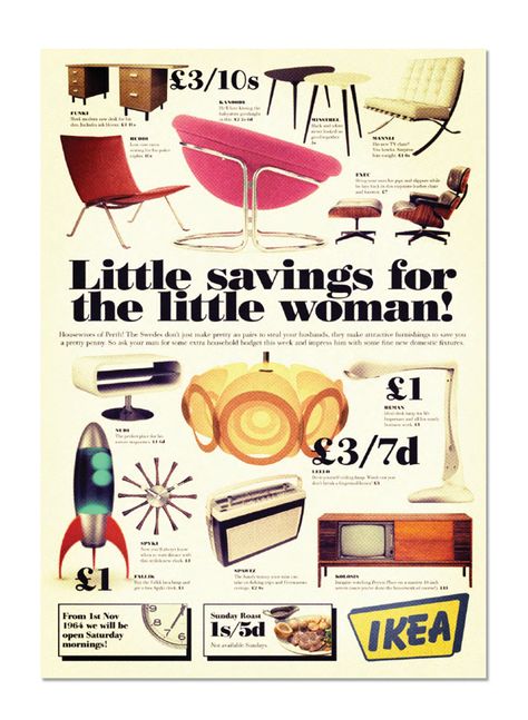 vintage ikea poster Ikea Poster, Ikea Ad, 60s Interior, Furniture Magazine, Vintage Ikea, Hacks Ikea, Yard Furniture, Ikea Design, Ikea Catalog