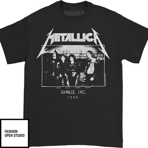 Metallica Shirt Outfit, Misfits Shirt, Metallica Tee, Marching Band Shirts, Metal Band Shirts, Metallica Shirt, Metallica T Shirt, Metal Shirts, Shirt Outfit Women