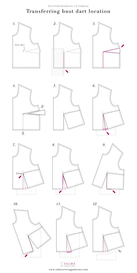 transferring bust dart location Molde, Sewing Lessons, Couture, Historical Clothing Patterns, Bust Dart, Basic Bodice, Draping Techniques, Diy Pants, Sewing Crafts Tutorials