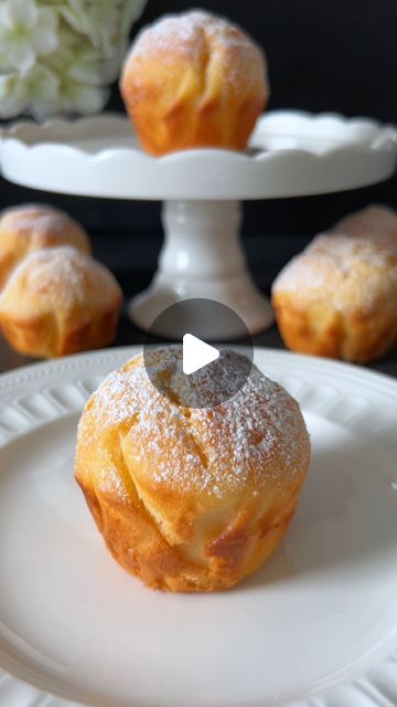 Food with Style 🤍 on Instagram: "Yogurt Muffins Recipe 🤍

These yogurt muffins are delightfully fluffy and soft, perfect for a quick breakfast or a sweet snack in between.🥰

📝 Ingredients:

- 125 g all-purpose flour
- 1 tsp baking powder
- 1/4 tsp baking soda
- 1 pinch of salt
- 60 g sugar
- 1 egg (size M)
- 60 ml vegetable oil
- 120 g plain yogurt

 🤍 Instructions:

1. Preheat the oven to 180°C (350°F) and line a muffin tin with 6 paper liners.

2. In a large bowl, combine the flour, baking powder, baking soda, and salt.

3. In a separate bowl, lightly whisk the egg. Add the sugar, vegetable oil, and yogurt, mixing well until smooth.

4. Add the dry ingredients to the wet ingredients, gently mixing until just combined. Be careful not to overmix to keep the muffins fluffy.

5. Divide Yogurt Cupcakes, Dessert Yogurt, Muffins Blueberry, Vanilla Muffins, Yogurt Muffins, Muffin Tin Recipes, Baking Soda Shampoo, Bread Recipes Sweet, Healthy Sweets Recipes