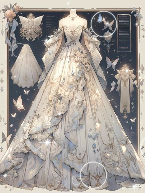 Princess Dress Modern, Royalty Outfits, Illustration Art Prints, Gaun Abad Pertengahan, Gown Drawing, Dreamy Gowns, Magical Dress, Dress Design Drawing, Clothing Design Sketches