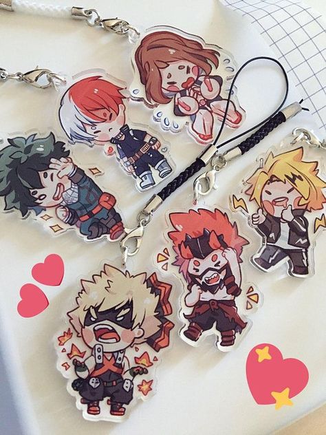 Chibi My Hero Academia, Acrylic Sticker, Mini Chibi, Ita Bags, My Hero Academia Merchandise, Anime Jewelry, Anime Decor, Anime Room, Artist Alley