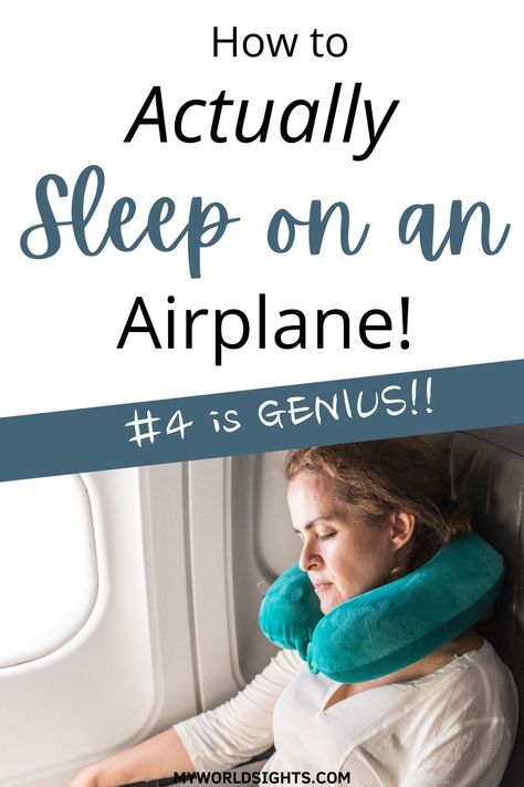 Tips For Sleeping On A Plane, Sleeping On A Plane Long Flights, How To Sleep Comfortably On A Plane, Long Airplane Rides Tips, Airplane Comfort Hacks, Airplane Sleeping Hacks, How To Sleep On A Plane Long Flights, Best Travel Pillow Airplane, How To Sleep On A Plane