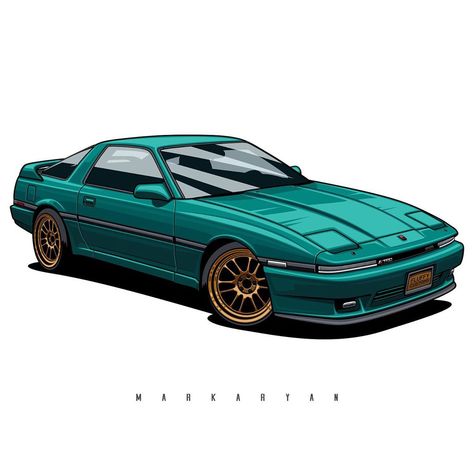 Oleg Markaryan on Instagram: “Toyota Supra mk3. Owner: @taran_singh_anandpuri (@fluffy_customs). Order illustration of your car! Write me in Direct Message or email.…” Oleg Markaryan, Mk3 Supra, Supra Mk3, Order Illustration, Toyota Supra Mk3, Jdm Wallpaper, Super Sport Cars, Custom Muscle Cars, Car Illustration