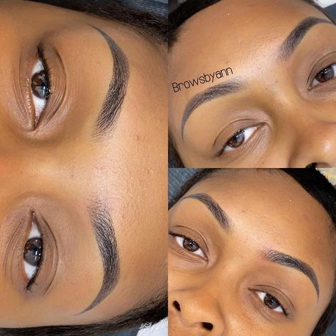 ANN | BROWS on Instagram: “Ombré brows  Appointment available: 4045101948 @browsbyann @taranailsatl  #microbladingatl #permanentmakeupatl #microblading #ombrebrow…” Pandas, Eyebrow Ombre Shading, The Perfect Eyebrow Shape, Waxed And Tinted Eyebrows, Brow Inspiration Eyebrow Shapes, Permanent Brows Tattoo, Brow Tint And Shape, Hybrid Tint Brows, Eyebrow Shaping And Tinting