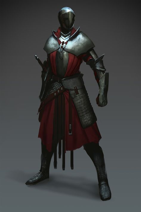 red knight, Evgeniy Petlya on ArtStation at https://www.artstation.com/artwork/K2JBy