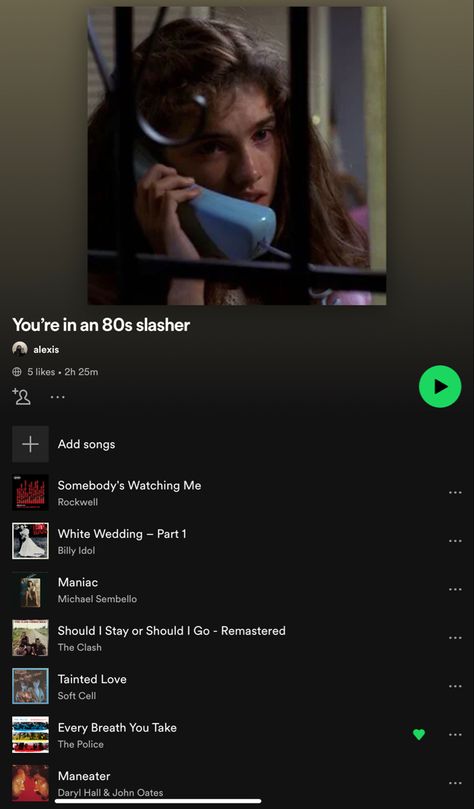 Somebody’s Watching Me, Steamy Playlist Cover, 90s Aesthetic Songs, Nighttime Playlist, Apocalypse Playlist, Playlist Recommendation, Album Recommendations, Album Names, 80s Slasher