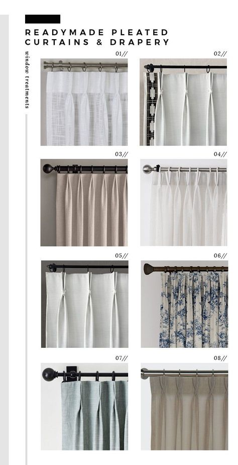 Curtain Pleats Styles, French Pleat Curtains, Modern Draperies, Curtains Style, Drapery Styles, Living Room Drapes, Dining Room Curtains, Plain Curtains, Drapery Designs