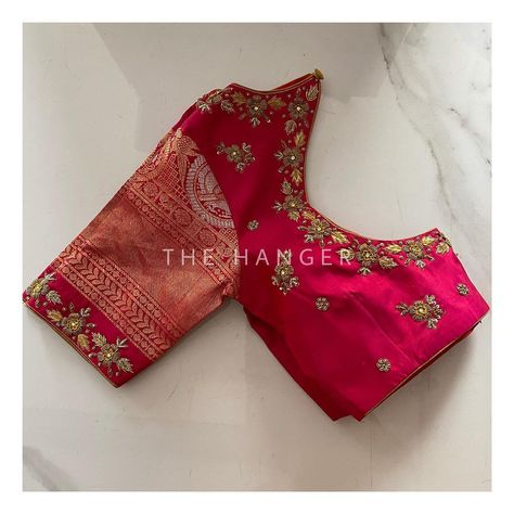 The Hanger on Instagram: “The wedding edit #bridalblouse #bridalblouses #bridalblousedesigns #bridalblousedesign #designerblouse #designerblouses…” Pattu Work Blouse Designs, Paithani Blouse Design, Blouse Design Aari Work, Paithani Blouse, Pink Blouse Designs, Silk Saree Blouse Designs Patterns, Wedding Edit, Maggam Work Blouse, Wedding Saree Blouse Designs