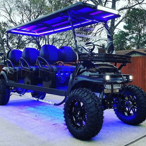 Custom Golf Carts That Are Cooler Than Your Car - Yeah! Motor Lifted Golf Carts, Custom Golf Carts, Car Dent Repair, Amc Javelin, Car Dent, Outside Bars, Electric Golf Cart, Go Carts, Golf Car