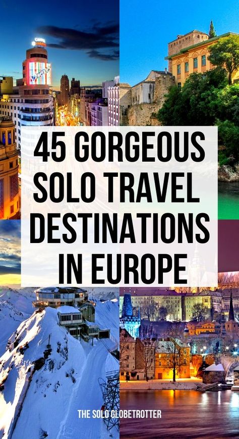 45 Best Places to Travel Alone in Europe - An Epic Bucket List! Samos, Lofoten, Solo Travel Destinations, Europe Bucket List, Solo Travel Tips, Cities In Europe, Places In Europe, European Destinations, Destination Voyage