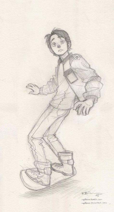 Marty Mcfly Cartoon Kunst, Aktiviti Kanak-kanak, Marty Mcfly, 캐릭터 드로잉, Arte Sketchbook, Art Poses, Sketch Drawing, A Pencil, Sketchbook Art Inspiration