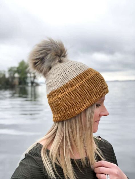 Free Knitting Machine Hat Pattern - Maci Beanie - Whimsy North Knitting Machine Hat, Knitting Machine Patterns Free, Addi Kingsize, Circular Knitting Machine Patterns, Addi Patterns, Addi Machine, Circular Knitting Patterns, Music Border, Knitting Machine Tutorial