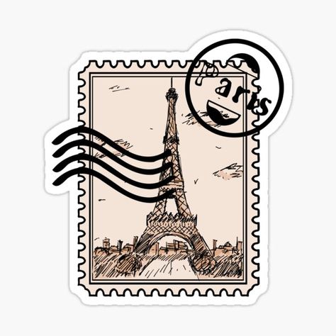 Travel Stickers Printable, Paris Stickers, Paris Stamp, Stickers For Journaling, Funny Laptop Stickers, Stickers Cool, Sticker Design Inspiration, Black And White Stickers, Free Printable Stickers