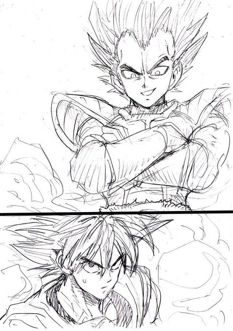 Dragon Ball drawn by Yusuke Murata Dragon Ball Characters, Yusuke Murata, Yūsuke Murata, Ball Drawing, One Punch Man Manga, Dbz Art, 흑백 그림, Dragon Ball Goku, Manga Artist