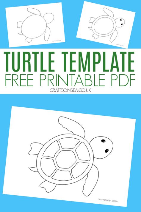 Patchwork, Upcycling, Printable Turtle Template, Sea Animals Templates Free Printable, Sea Turtle Free Printable, Turtle Craft Kindergarten, Sea Turtle Stencil Free Printable, Build A Turtle Printable, Turtle Stencil Printable