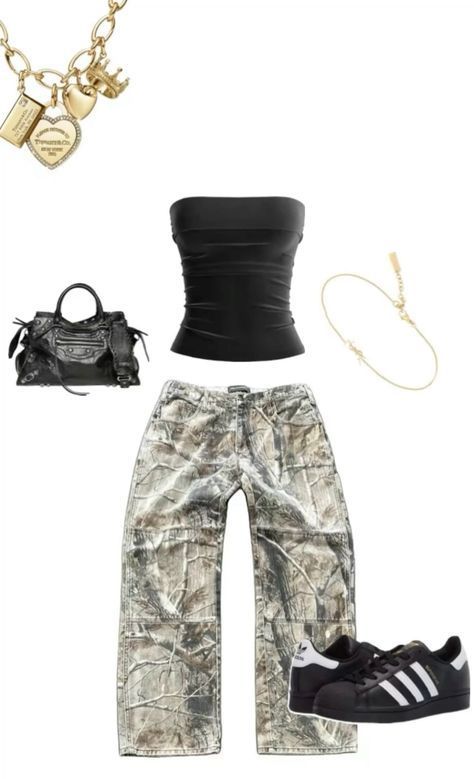 Black, Camo, Trousers, Camo Pants, Concert, Sneakers, Pants, White