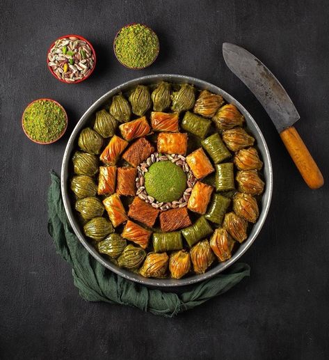 Turkish baklava photograph from top