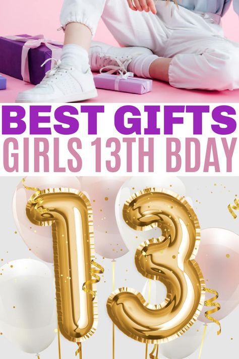 Check out the best gifts for 13th birthday for girls. Presents for every budget that will make your girls 13th birthday extra special. #13thbirthday #birthdaygiftideas #girlsbirthday via @sweeterbydesign 13 Birthday Surprise Ideas, 13 Days To 13 Birthday, Presents For 13th Birthday Girl, Birthday Gift For 13 Year Girl, 13 Birthday Present Ideas, 13th Birthday Gift Basket Ideas, Birthday Gifts For 13 Girl, 13th Birthday Present Ideas Girl, 13 Gifts For 13th Birthday