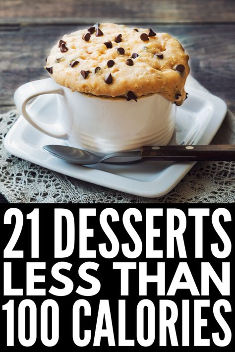 100 Calorie Snacks, 100 Calorie Desserts, Desserts Under 100 Calories, Quick Sweets, Microwave Dessert, Low Cal Dessert, Dessert Sans Gluten, Bolo Fit, Low Calorie Recipes Dessert