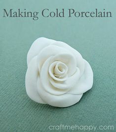 Making cold porcelain | Craft me Happy!: Making cold porcelain Paper Clay, Homemade Clay, Diy Air Dry Clay, Air Dry Clay Projects, Clay Food, Clay Ornaments, Diy Clay Crafts, Porcelain Clay, Clay Flowers