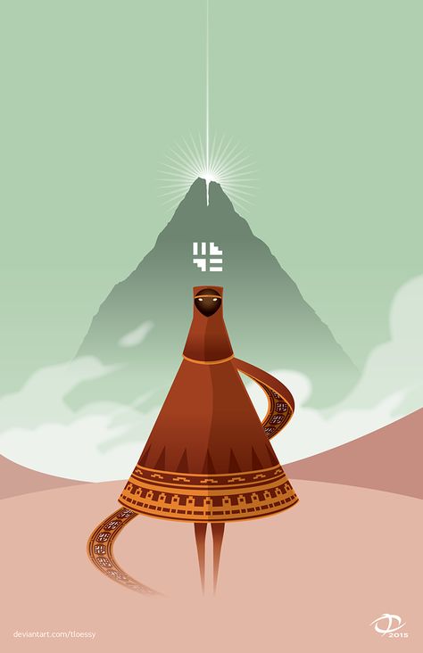 Journey Poster by Tloessy on DeviantArt Journey Character Design, Journey Game Character, Journey Game Art, Journey Thatgamecompany, Journey Poster, Journey Game, Tats Ideas, Games Journey, Old Warrior