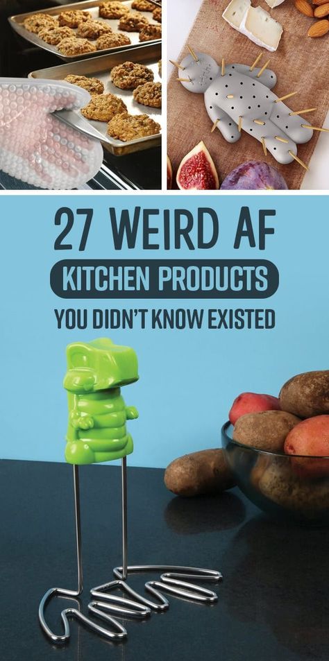 Unusual Kitchen Gadgets, Funny Kitchen Gadgets, Weird Kitchen Gadgets, Buzzfeed Gifts, Creative Kitchen Gadgets, Weird Gadgets, Quirky Kitchen, New Kitchen Gadgets, Cooking Humor