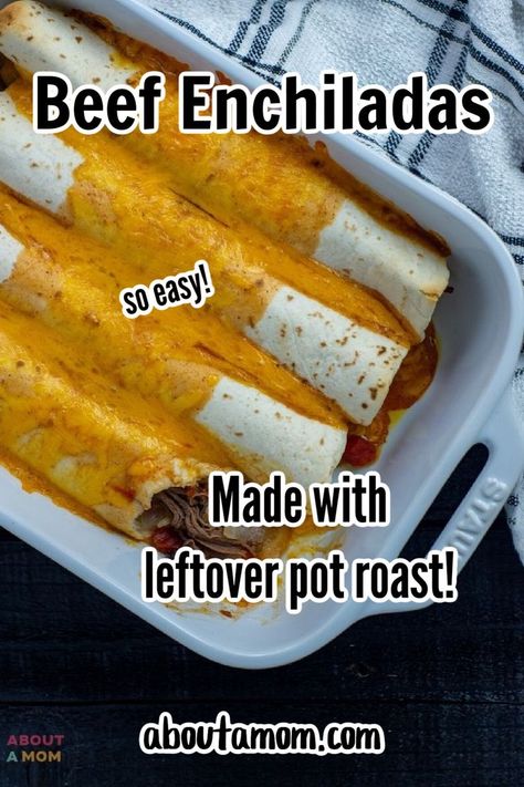 Roast Beef Burritos, Roast Beef Enchiladas, Roast Beef Tacos, Canned Beef Recipe, Leftover Beef Recipes, Leftover Roast Beef Recipes, Beef Burrito Recipe, Beef Enchiladas Recipe, Shredded Beef Enchiladas