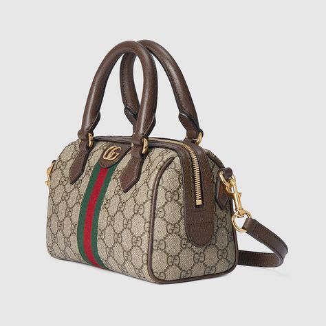 Shop the Ophidia GG mini top handle bag in beige at GUCCI.COM. Enjoy Free Shipping and Complimentary Gift Wrapping. Gucci Monogram Bag, Gucci Ophidia Bag, New Gucci Bags, Gg Marmont Small Shoulder Bag, Mini Top Handle Bag, Purse Trends, Gucci Mini, Canvas Leather Bag, Gucci Ophidia