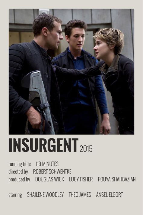 Divergent Movie Poster, Divergent Poster, Minimalistic Polaroid Poster, Insurgent Movie, Scifi Movies, Polaroid Movie Poster, Film Polaroid, Tris And Four, Movie Decor