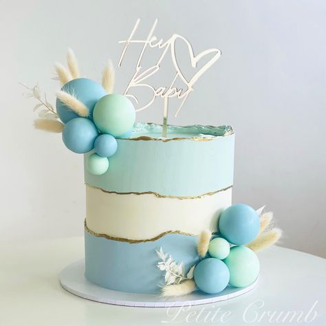 Hey baby cake topper Blue And Green Cake Ideas, Baby Shower Cake Ideas For Boys, Baby Shower Boy Cake Ideas, Sage Cakes, Boy Baby Shower Cake Ideas, Baby Shower Torte, Baby Boy Shower Cakes, Boy Baby Shower Cakes, Baby Shower Cake Boy