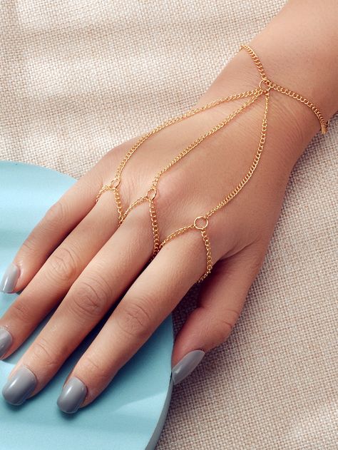 Palm Bracelet, Hand Chain Jewelry, Finger Bracelets, Wire Jewelry Rings, Hand Chain Bracelet, Link Jewelry, Pretty Jewelry Necklaces, Fancy Jewellery Designs, Arm Jewelry