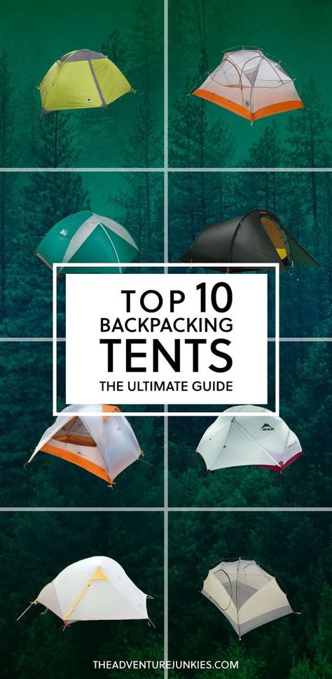 Top 10 Best Backpacking Tents – Best Camping Gear – Hiking Gear For Beginners – Backpacking Equipment List for Women, Men and Kids Santiago De Compostela, Camping Ideas For Couples, Best Backpacking Tent, Backpacking Equipment, Coleman Camping, Camping Bedarf, Best Tents For Camping, Hiking Tent, Family Tent Camping