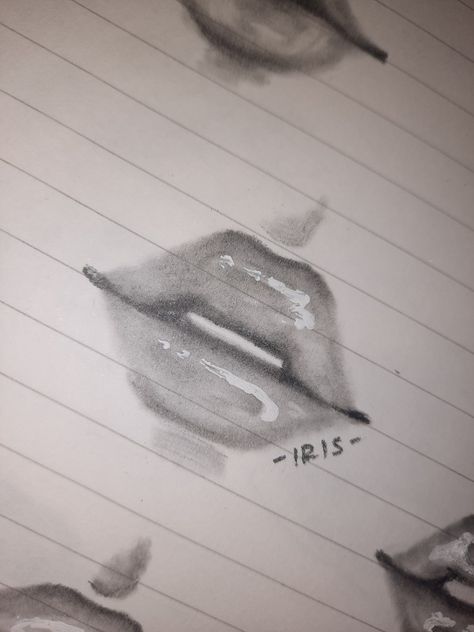 Y2k Mouth Drawing, Alt Lips Drawings, Juicy Lip Drawing, Y2k Eye Drawing, Y2k Face Drawing, Y2k Eyes Drawing, Grunge Drawings Easy, How To Draw Juicy Lips, Juicy Lips Drawing Reference