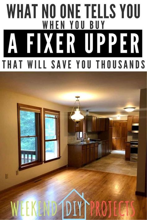 How To Buy A Bigger House, 1970s Fixer Upper, Fixer Upper Checklist, Diy House Flipping Ideas, Remodeling Home Ideas Fixer Upper, Small House Fixer Upper, Flipping A House On A Budget, Home Fixer Upper Ideas, Redoing An Old House