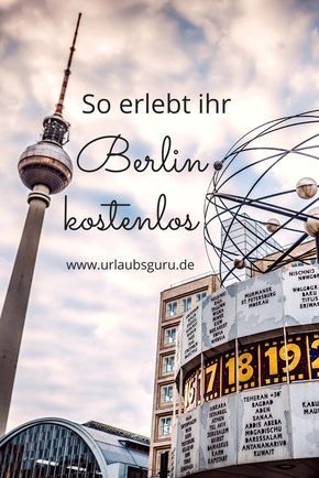 Ein Städtetrip nach Berlin muss kein Vermögen kosten. Die Stadt hat viele kostenlose Angebote. Ihr könnt Stadtführungen machen, Museen besichtigen und coole Events besuchen - und das alles vollkommen umsonst! Mit diesen Tipps, erfahrt ihr wie ihr bei eurer Berlin Reise Geld spart. Germany Travel, Berlin Tour, Berlin Travel, Budget Holidays, Budget Vacation, Palau, City Trip, Poster Vintage, Low Budget