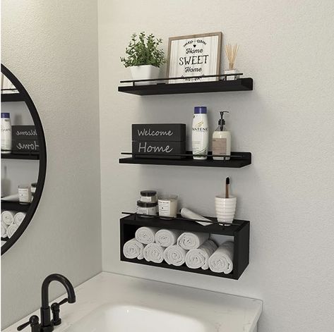 Cube Shelf, Shelves Over Toilet, Bathroom Shelf Decor, White Bathroom Decor, Floating Shelves Bathroom, Restroom Decor, Future Apartment Decor, Bad Inspiration, Cube Shelves