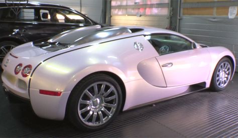 Video: Pearl White/Pink Bugatti Veyron Pink Bugatti, Sports Cars Bugatti, Audi Sports Car, White Truck, Custom Cars Paint, Aston Martin Vanquish, Car Accessories For Girls, Bugatti Cars, Mc Laren