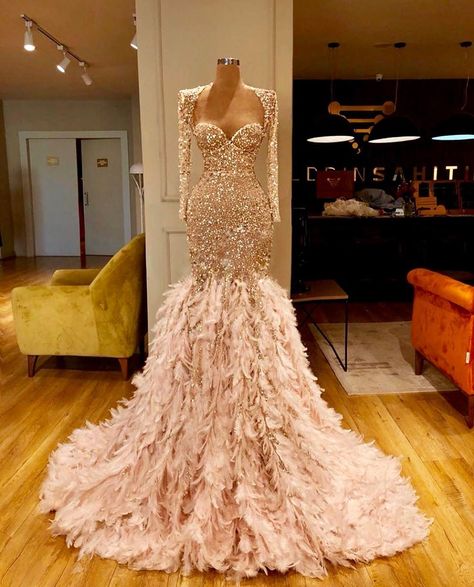 Feather Prom Dresses, High Neck Prom Dresses, Prom Dresses High Neck, Prom Dresses Long Sleeve, Long Sleeve Prom Dresses, Sleeve Prom Dresses, Feather Prom Dress, Dresses High Neck, African Prom Dresses