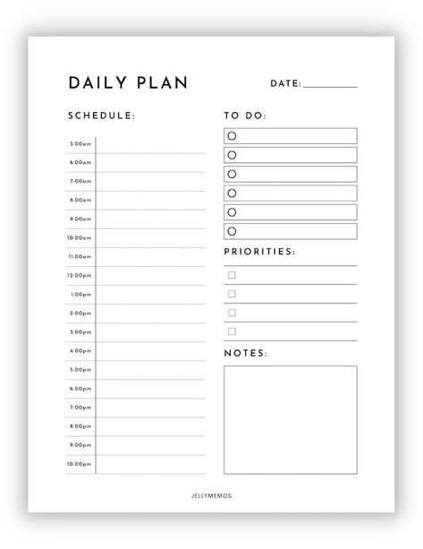 Organisation, Daily Checklist Printable Free, Daily Work Schedule Template, Free Daily Schedule Printable, Blank Daily Schedule Printable, Daily Time Table Planner, Hourly Planner Printable Free, Daily Planner Free Printable, Free Printable Daily Planner Template