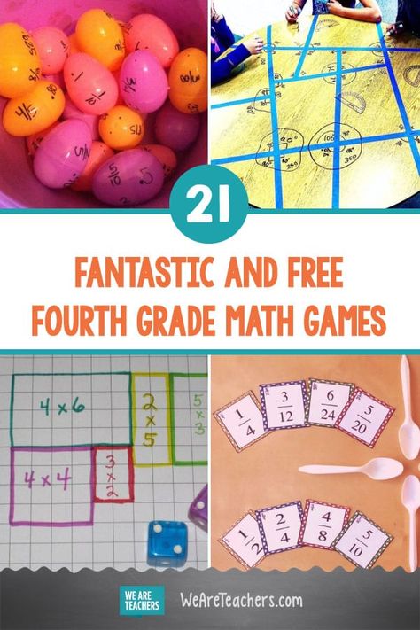 21 Fantastic and Free Fourth Grade Math Games - WeAreTeachers Summer School Math, 4th Grade Math Games, 5th Grade Math Games, Easy Math Games, Division Math Games, Elementary Math Games, Division Math, Mental Maths, Printable Math Games