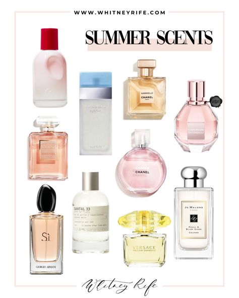 Top 10 Favorite Clean and Floral Perfumes for Summer – Whitney Rife Non Floral Perfume, Perfume For Summer For Women, Clean Floral Perfume, Best Women’s Perfumes, Work Perfume For Women, Best Everyday Perfume For Women, Smell Clean Perfume, Clean Smelling Perfume For Women, Best Floral Perfume