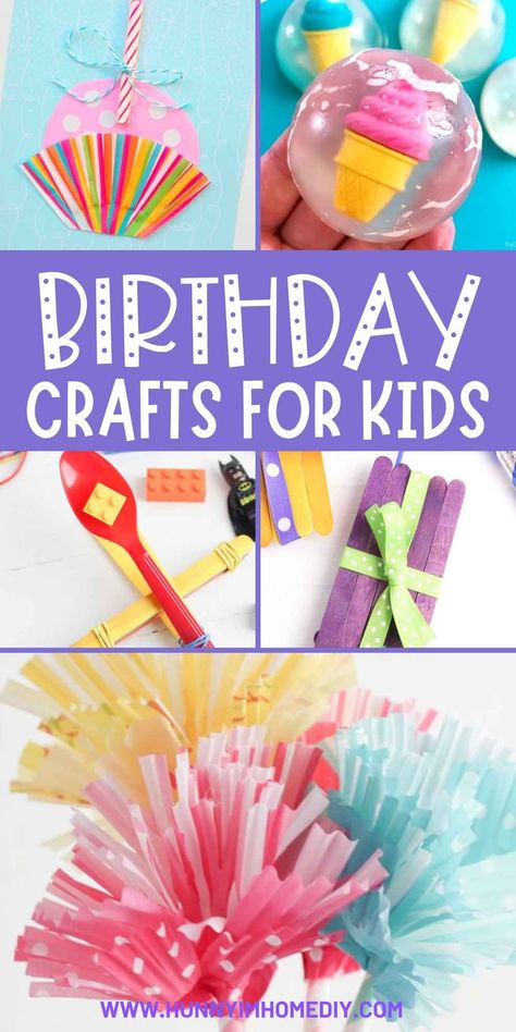 Have a blast at your next birthday party with these cute crafts for kids! Each of these fun art projects are perfect for keeping the kids entertained at any celebration. From cute popsicle stick projects to fun LEGO activities, you'll find tons of inspiration for creating crafts at your kid's birthday. Easy Birthday Crafts For Kids, Celebration Crafts For Kids, Fun Birthday Crafts, Kids Birthday Party Crafts Activities, Cute Birthday Crafts, Easy Birthday Crafts, Birthday Party Crafts For Kids, Easy Beach Snacks, Crafts For Birthday Parties