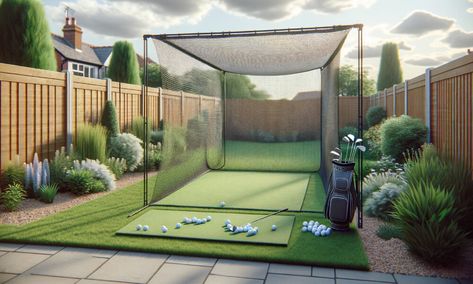 You can build your own golf practice nets. Yes, you can do it yourself just by following some simple steps. Let’s know within minutes. Backyard Golf Net Ideas, Diy Backyard Golf Practice, Golf Hitting Net Diy, Backyard Golf Simulator, Golf Net Backyard Diy, Indoor Golf Room, Outdoor Golf Simulator, Backyard Golf Course, Diy Golf Net