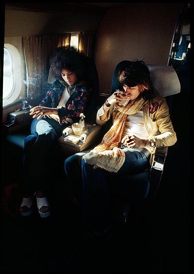 Rolling Stones: Keith Richards on plane Jolie Jones, Jim Marshall, Rollin Stones, Ron Woods, Like A Rolling Stone, Rock Photography, Charlie Watts, Rock N’roll, I'm With The Band