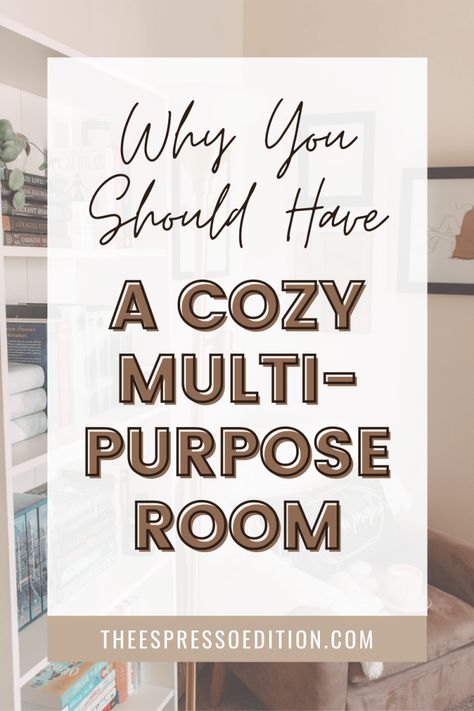 Flex Space Ideas, Reading Room Ideas Cozy, Room Library Ideas, Flex Room Ideas, Living Room Office Combo, Multipurpose Guest Room, Small Home Library, Office Guest Room Combo, Living Room And Bedroom Combo