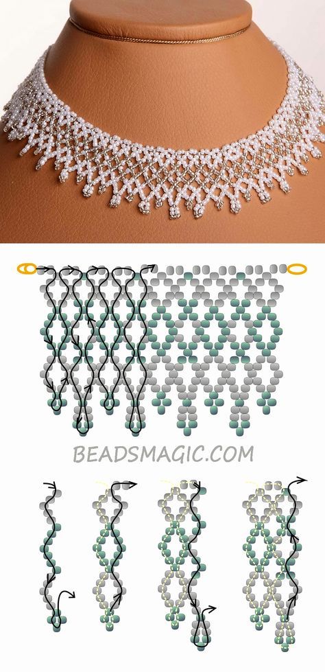 Diy Necklace Patterns, Beaded Necklace Patterns, Jewerly Beads, Beaded Jewelry Tutorials, Necklace Patterns, Wedding Accessories Jewelry, Beaded Bracelet Patterns, Beaded Jewelry Patterns, Schmuck Design