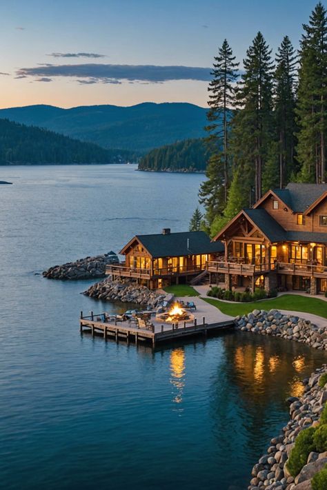 Lakeside Luxury: Unwind at the Best Resorts in Coeur d'Alene House On The Water, Coeur D'alene Idaho, Lakeside Resort, Lake Hotel, Lake Resort, Coeur D'alene, Stylish Party, Best Resorts, Mountain Lake