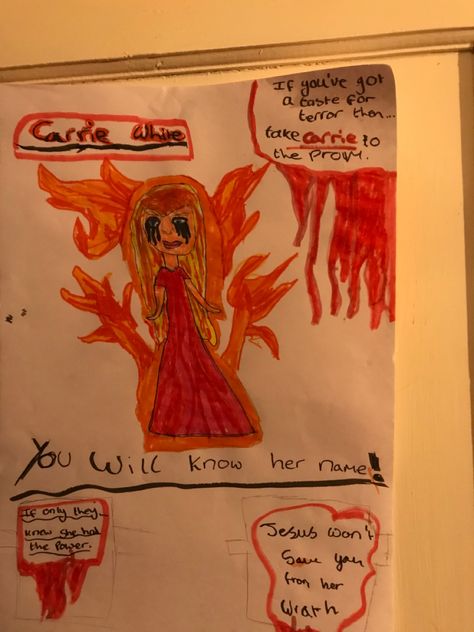 I have wanted to draw Carrie White for a while now and I know the drawing is not perfect but whatever. #carriewhite #stephenking #carrie2013 #carrie #carrie1976 Carrie 2013, Carrie White, White Poster, Not Perfect, Stephen King, To Draw, Carry On, I Know, Drawings